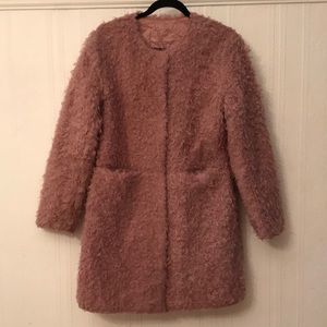 One-of-a-kind reversible dress coat - pink, size S.